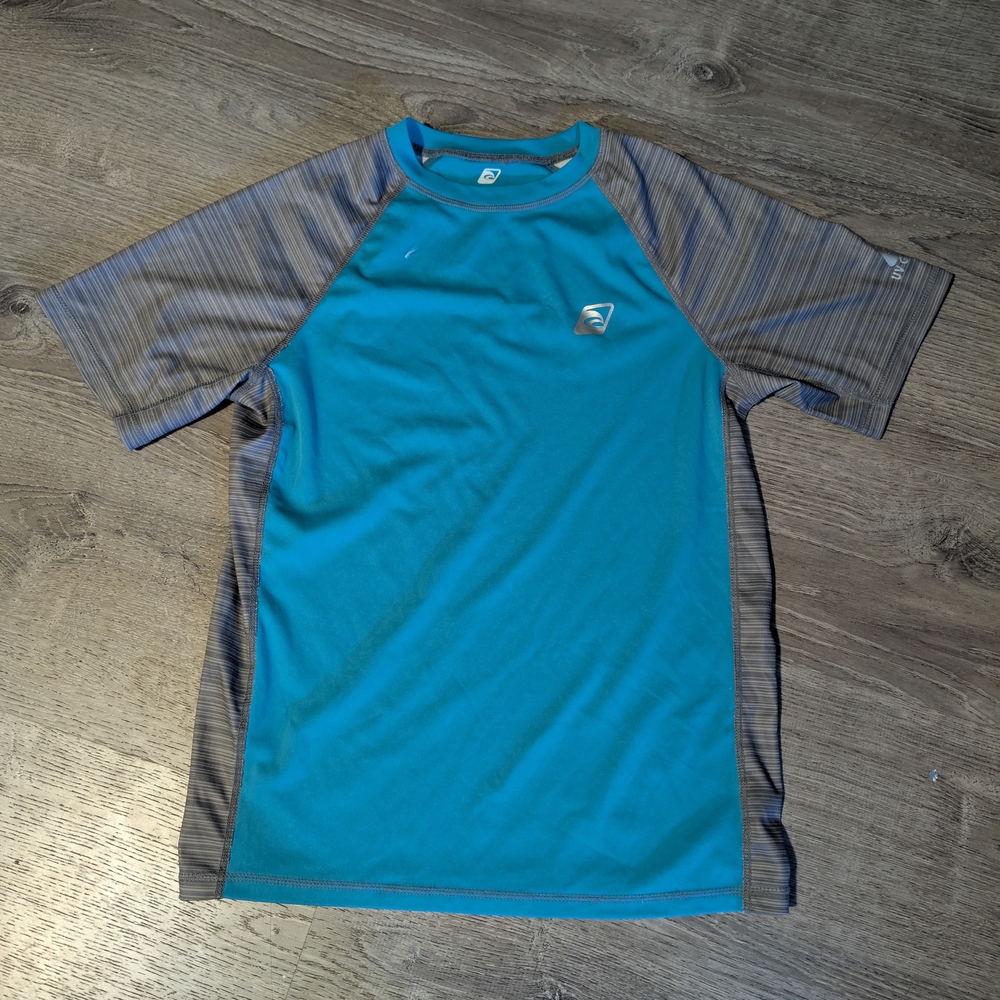 Laguna B. Teal and Gray Kids Shirt